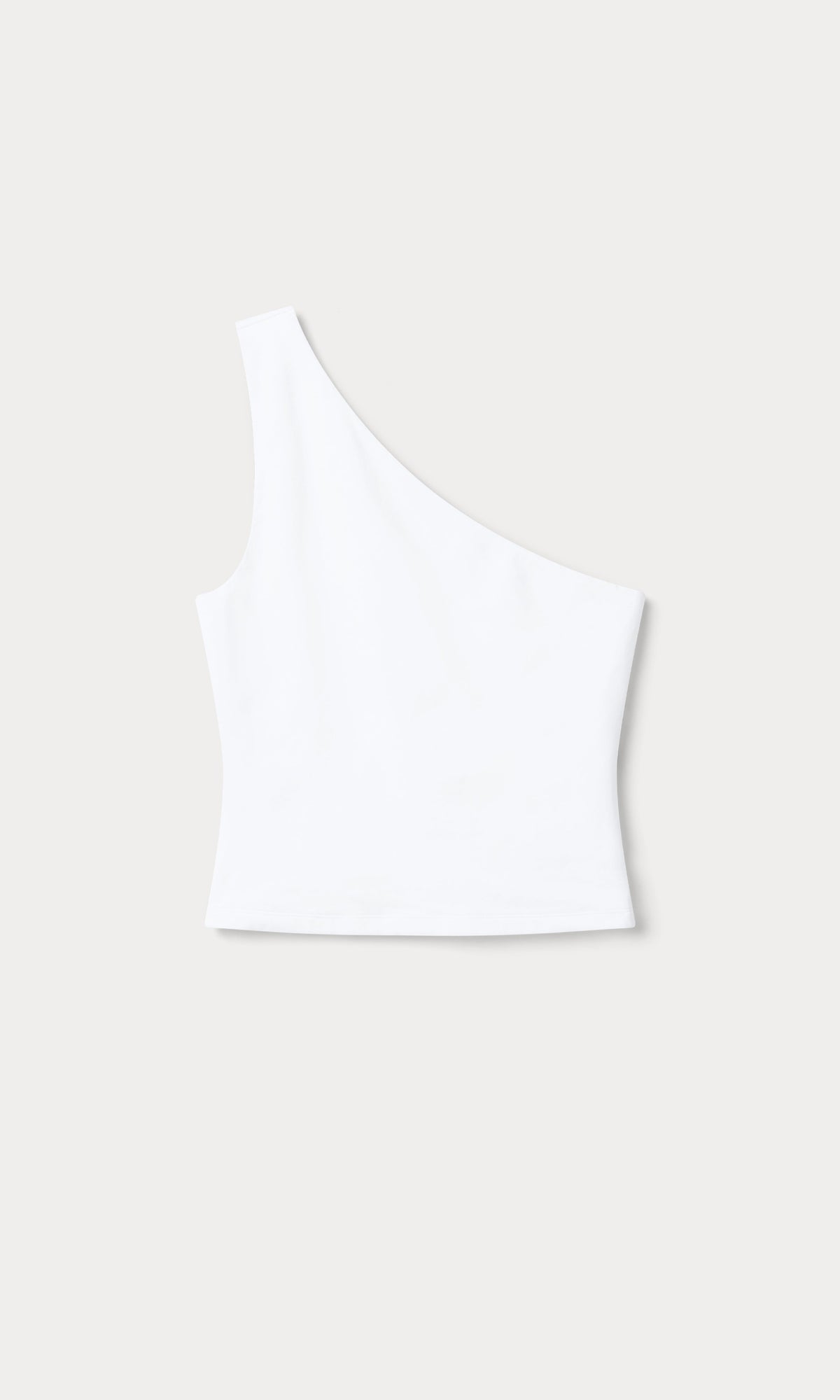 SUPER STRETCH ONE SHOULDER TANK WHITE001