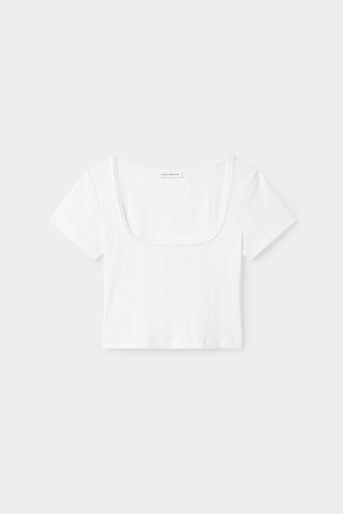 THE POINTELLE SQUARE NECK TOP WHITE001