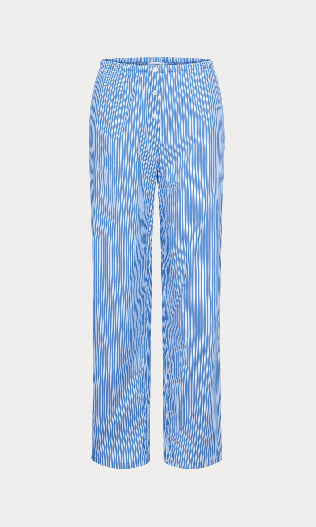 POPLIN PULL ON PANTS BLUE & WHITE STRIPE