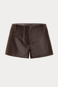 THE BETTER THAN LEATHER TROUSER SHORT DEEP CHOCOLATE