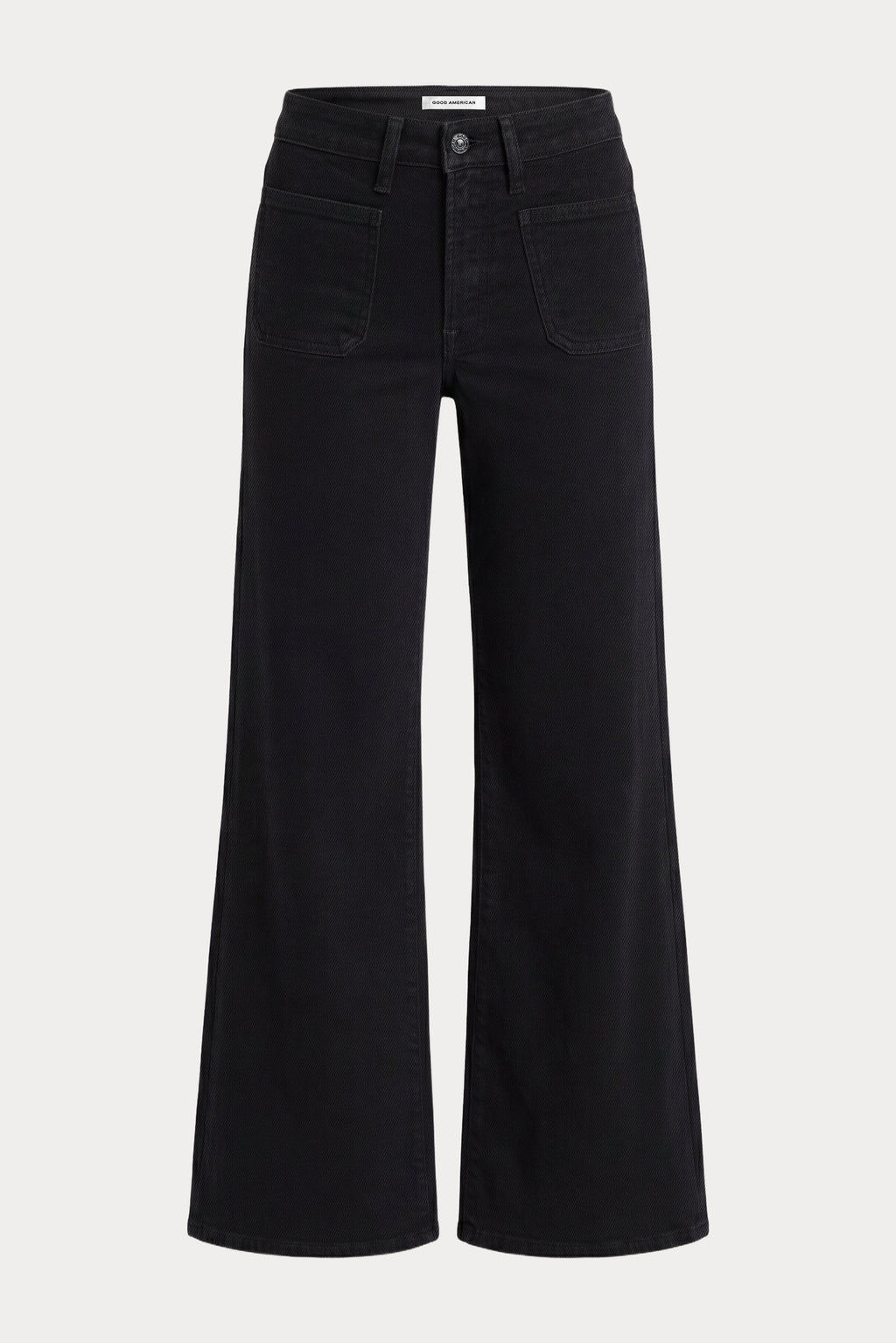 PATCH POCKET GOOD WAIST PALAZZO JEANS BLACK001