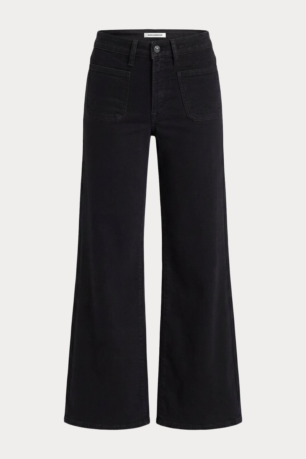 PATCH POCKET GOOD WAIST PALAZZO JEANS BLACK001