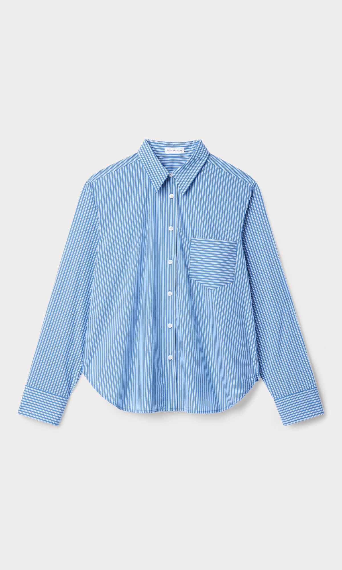 POPLIN CLASSIC BOXY SHIRT BLUE &amp WHITE STRIPE