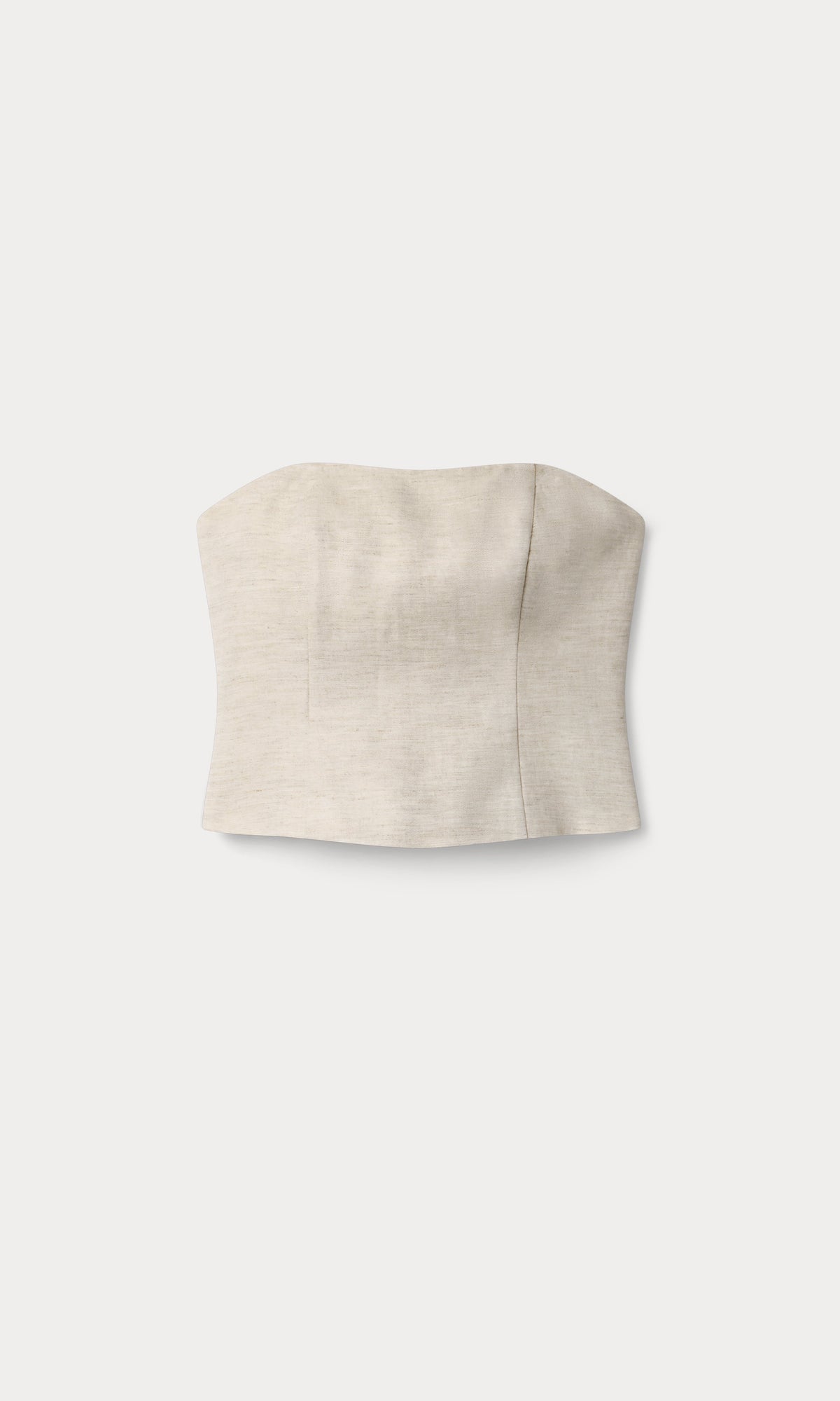 LINEN STRAPLESS TOP OAT