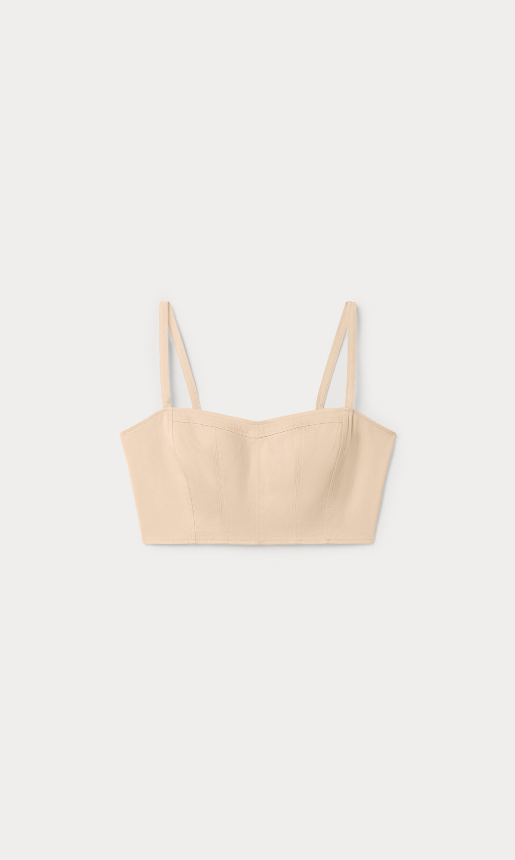 THE BUSTIER TOP LIGHT TAUPE
