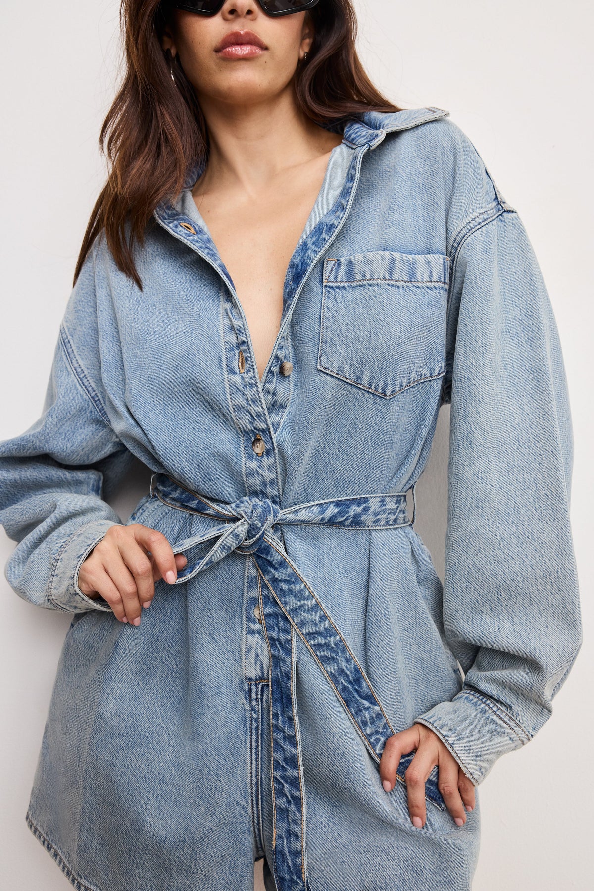 WEIGHTLESS DENIM ROMPER INDIGO793