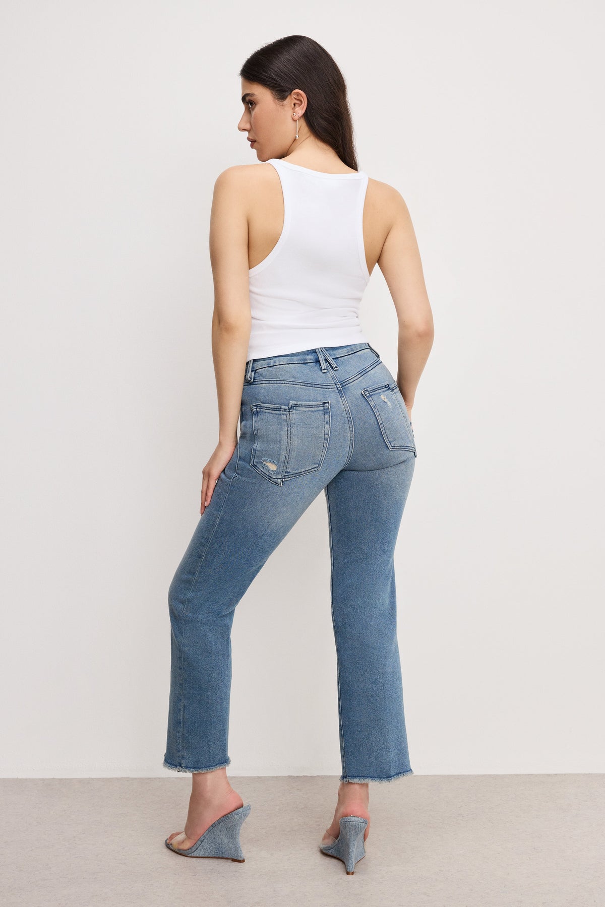 GOOD PETITE STRAIGHT JEANS BLUE449
