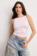 WEIGHTLESS SLEEVELESS TANK COTTON CANDY PINK003