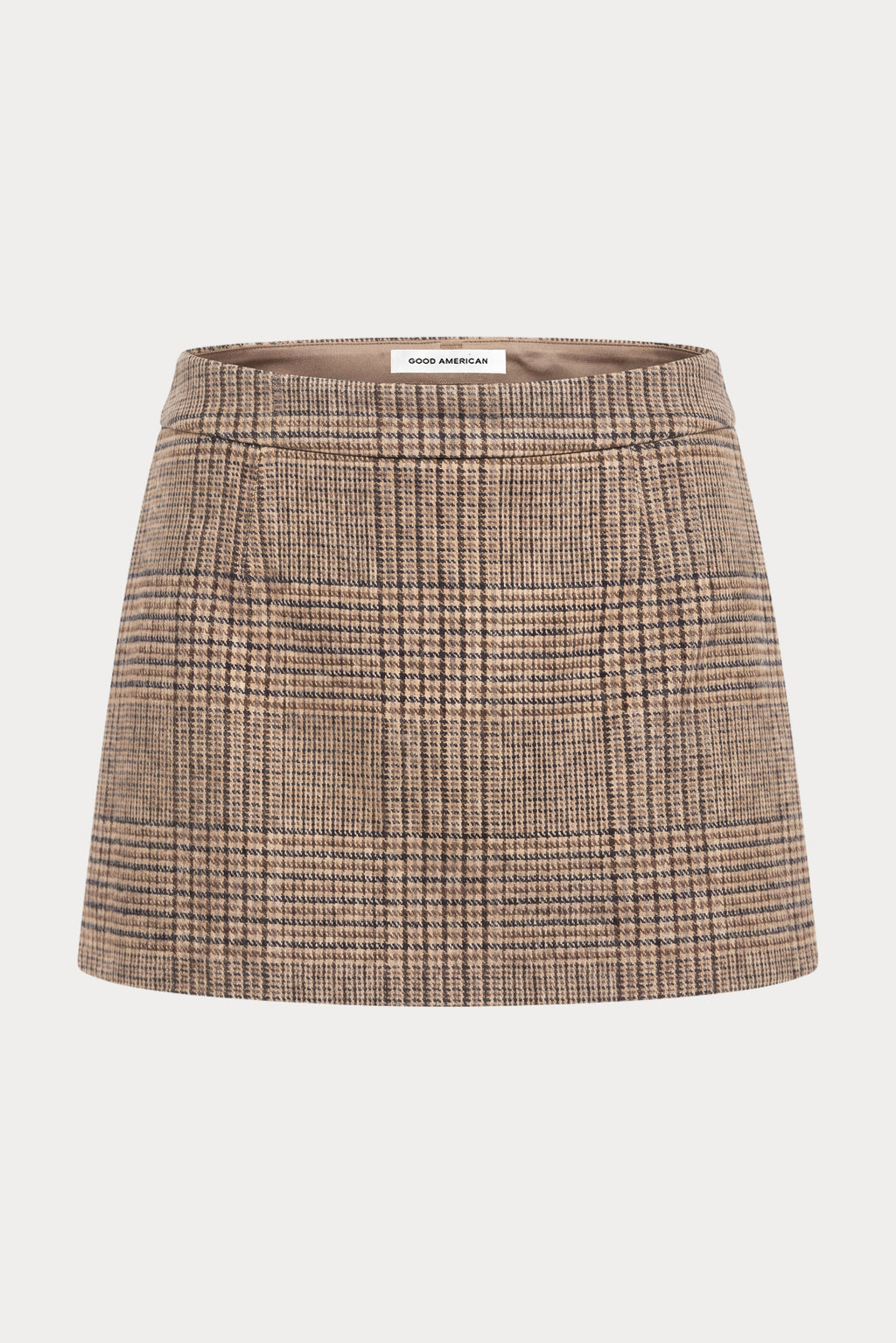 THE WOOL MINI SKIRT BROWN PLAID