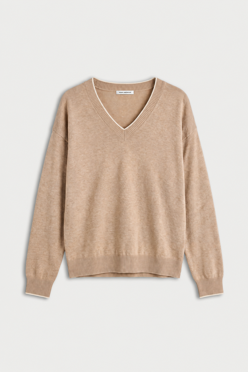 THE COZY V NECK SWEATER DUNE MIST